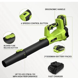 High-Power Electric Leaf Blower (6-Speed)