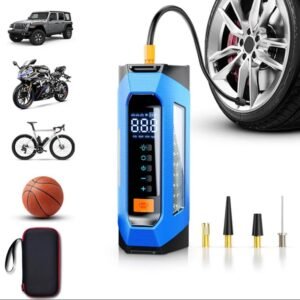 Portable Digital Tire Inflator Air Pump – Rechargeable Electric Air Compressor for Car, Bike & Bicycle
