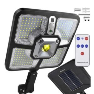 Solar LED Outdoor Flood Light with Motion Sensor & Remote Control