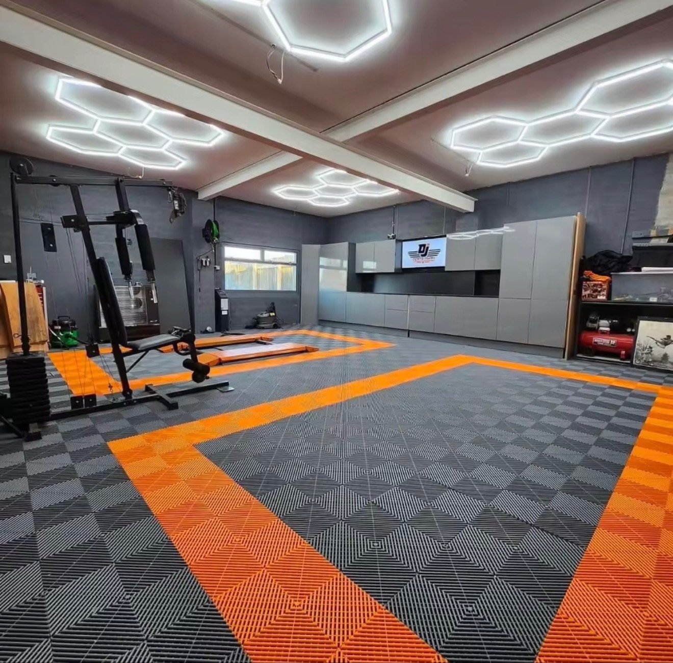 Hexagon LED Garage Ceiling Lights Super Bright Workshop Lighting