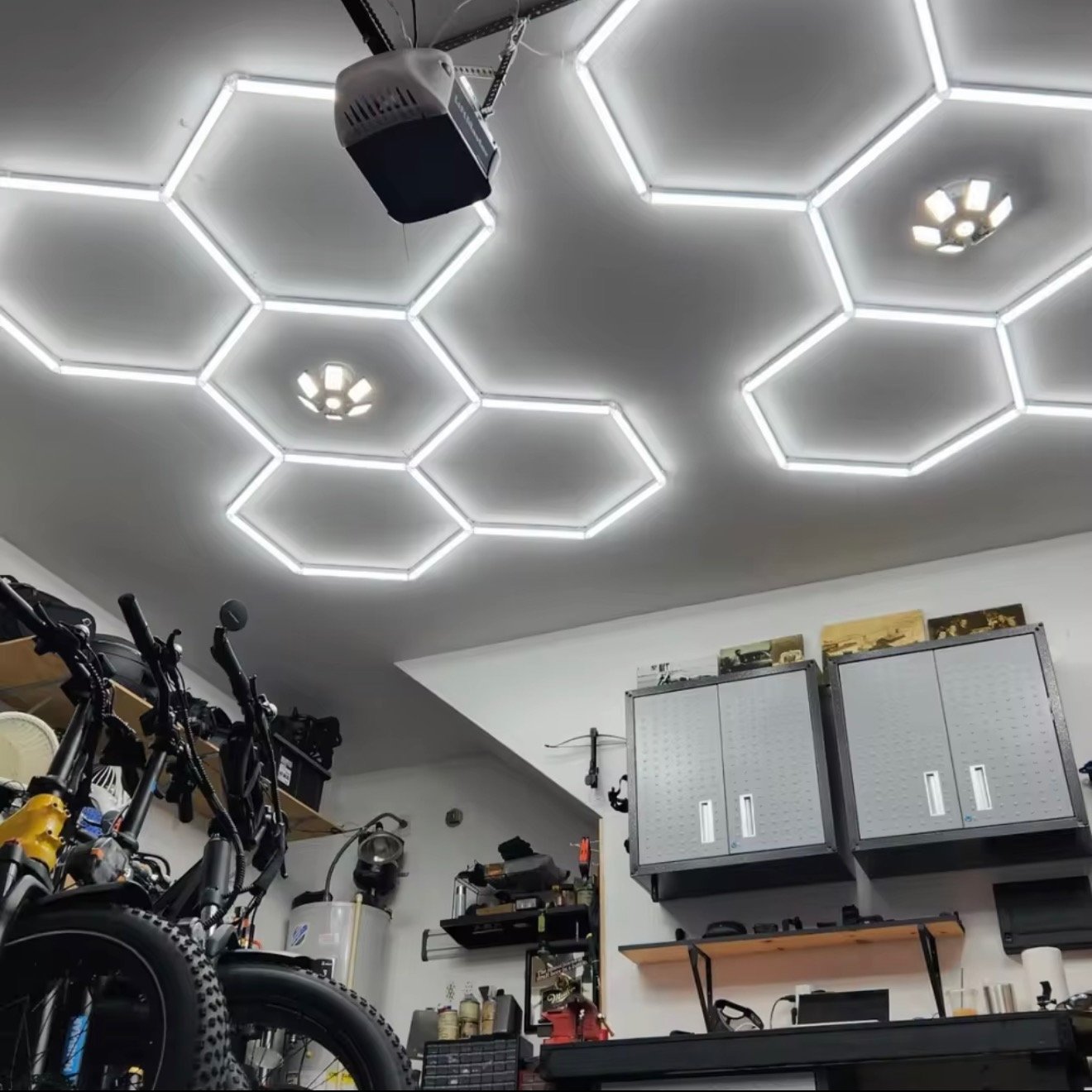Hexagon LED Garage Ceiling Lights Super Bright Workshop Lighting - Image 6